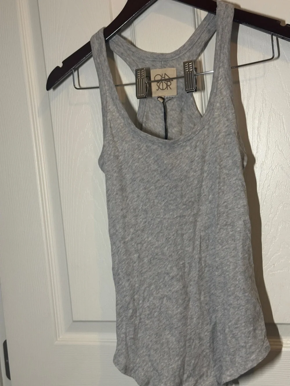 Chaser Light Gray Racerback Tank Top - Picture 2 of 5